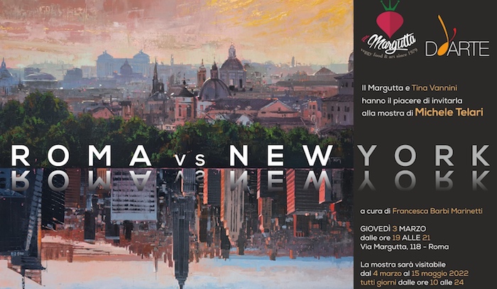 "Roma vs New York", apre giovedì nella capitale la personale del pittore Michele Telari