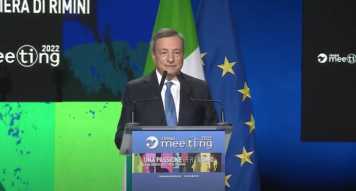 Draghi al meeting di Rimini, l'Italia ce la farà anche stavolta