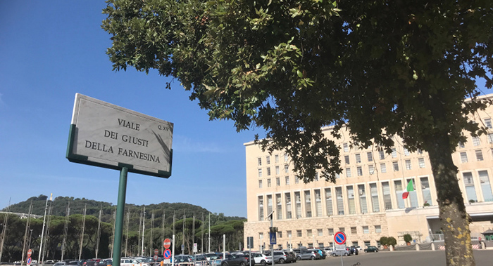 Oggi a Roma l’inaugurazione del “Giardino dei Giusti della Farnesina”