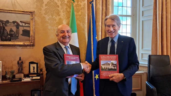 L’Amb. Gaetano Cortese ha presentato con il Sen. Giulio Terzi il volume sull’Ambasciata d’Italia in Svizzera